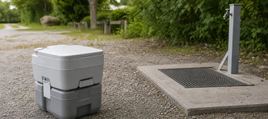 Campingtoilette entsorgen: Wo duerfen Fluessigkeiten und Faekalien entleert werden?