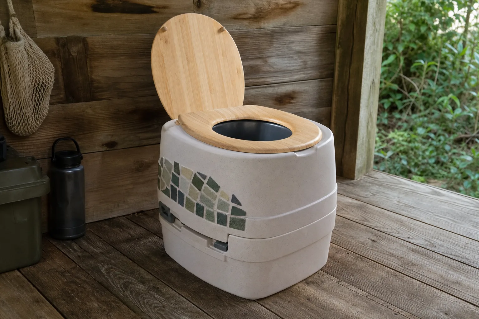 Campingtoilette mit wiederverwendbaren Materialien individuell gestalten